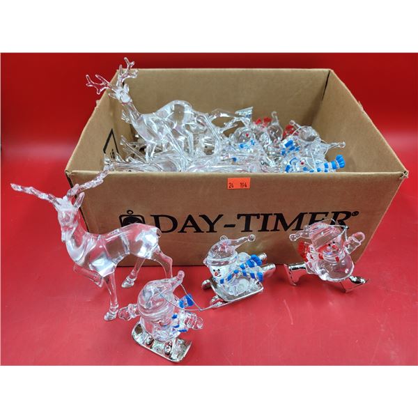 Plastic Reindeer Figurines & Snowmen Ornaments