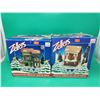 Image 1 : 2 Hand-Painted Lighted Porcelain Buildings (House & Theatre)