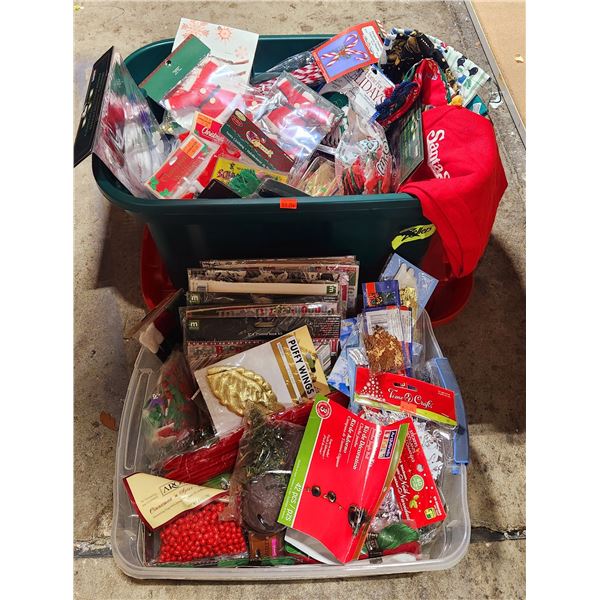 Christmas Craft Lot w/ Ornament Kit, Stickers, Thread, Pipe Cleaners, & More