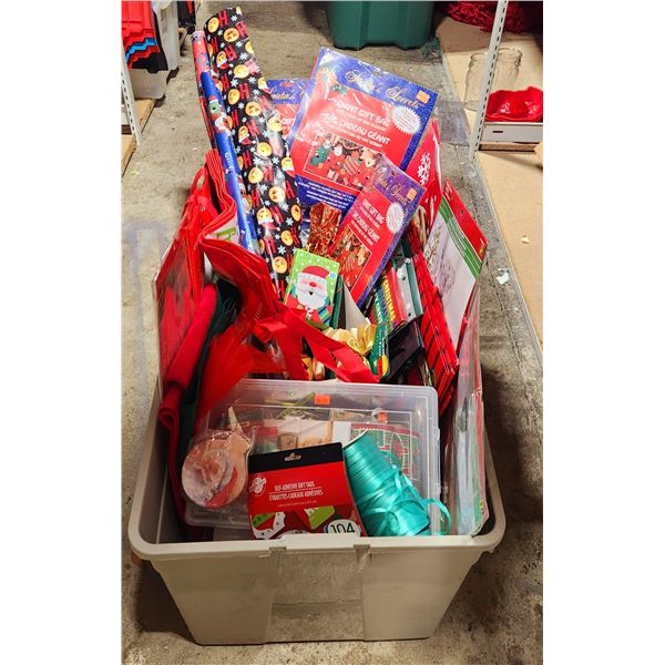 Gift Bag & Wrapping Lot w/ Cookie Plate Covers, Bows, Name Tags, Wrapping Paper, & More