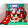 Image 1 : Christmas Kitchen & Home Lot w/ Cast Iron Nutcracker, Serving Trays, Loaf Pans, Candles, & More