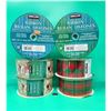 Lot of Wire-Edged Ribbon (Plaid & Snowmen)