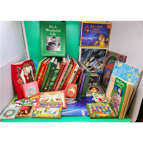 Lot of Assorted Christmas Books w/ It's A Wonderful Life, The Night Before Christmas, & More