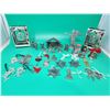 Christmas Metal Ware Lot w/ Avon Ornaments, Nativity Scene, & More