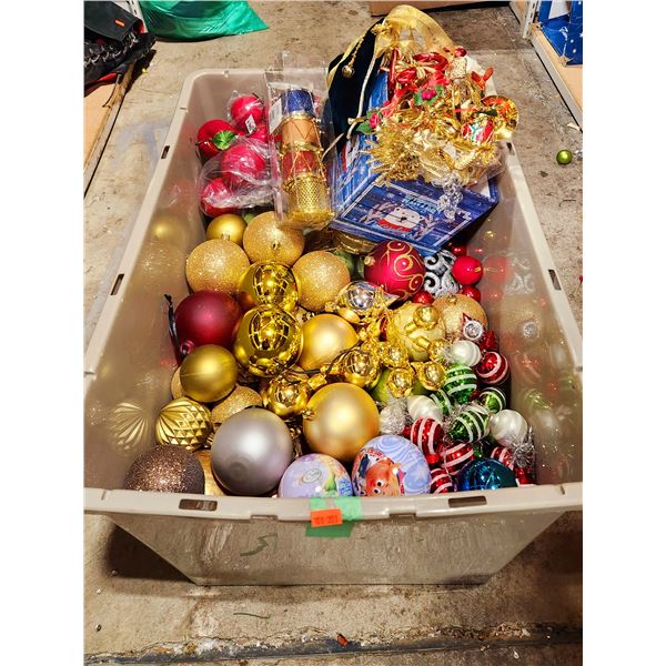 Assorted Ornament Lot w/ Gold Bulbs, Striped Bulbs, Drums, & More