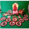 Image 2 : Christmas Decor Lot w/ Light-Up Jesus Decoration, Santa Cookie Plates Made in Hong Kong, & More