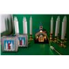 Light-Up Decor Lot w/ Candlesticks & Musical Church