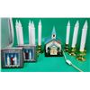 Image 2 : Light-Up Decor Lot w/ Candlesticks & Musical Church