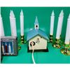 Image 3 : Light-Up Decor Lot w/ Candlesticks & Musical Church