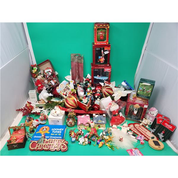 Assorted Ornament Lot w/ Coca-Cola, Carlton Cards, Looney Tunes, & More