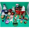 Assorted Ornament & Decor Lot w/ Beads, VTG Ornaments, Sleigh, & More