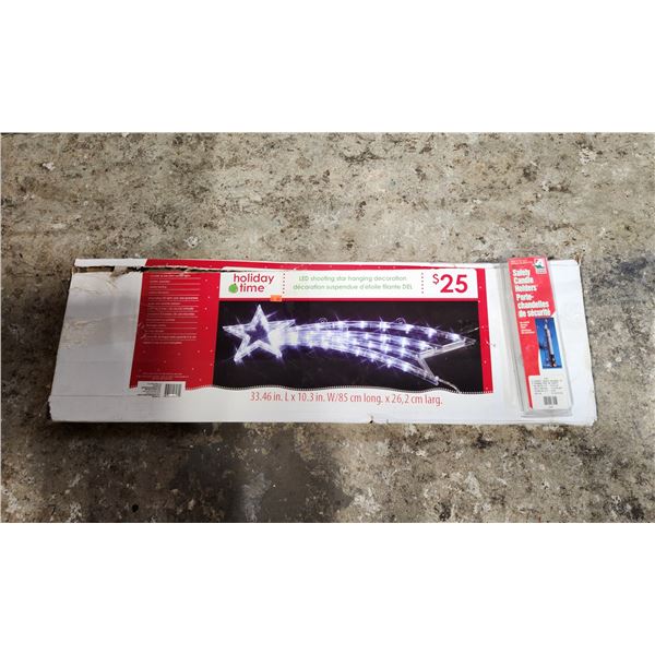 Holiday Time LED Shooting Star Hanging Decoration