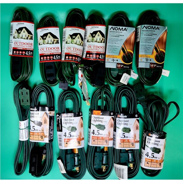 Lot of Outdoor Lighting & Extension Cords