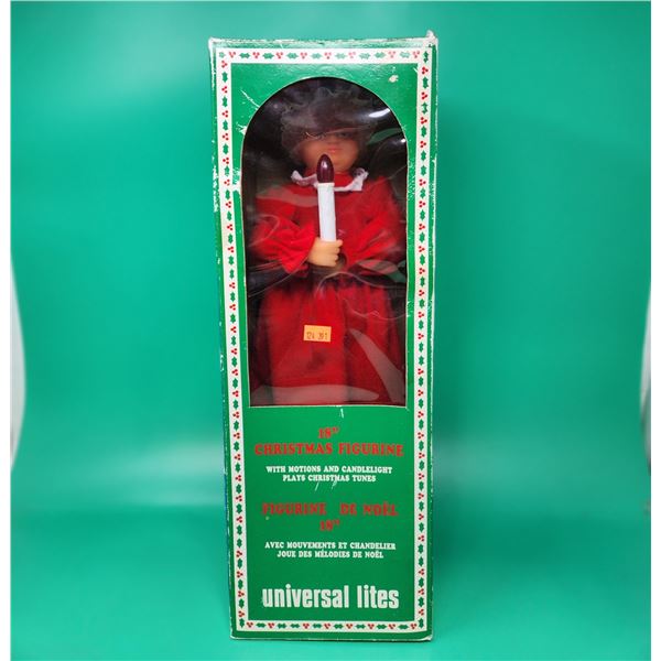 VTG Universale Lites 18" Musical Christmas Figurine w/ Motion & Candlelight