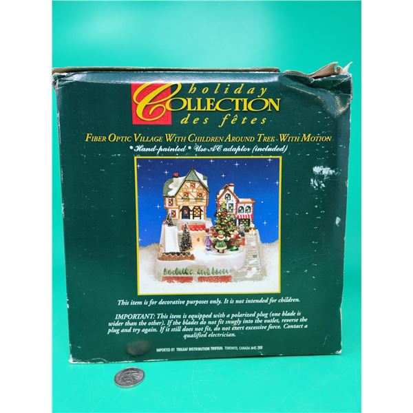 Holiday Collection Fiber Optic Village w/ Motion Children Around Tree