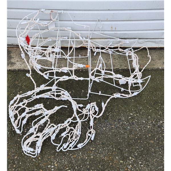 Lighted Reindeer & Sleigh Outdoor Decor