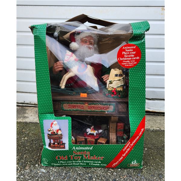 Holiday Creations Animated Santa Old Toy Maker