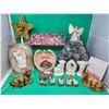 Christmas Decor Lot w/ Light-Up Nativity Scene, Baby Jesus, Candleholders, & More