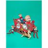 VTG Wooden Sleigh w/ Santa, Elves, & Reindeer