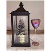 Large Merry Little Christmas Lantern & Large Wine Glass Decor