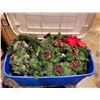 Image 1 : Bin of Faux Pine Garland & Wreath