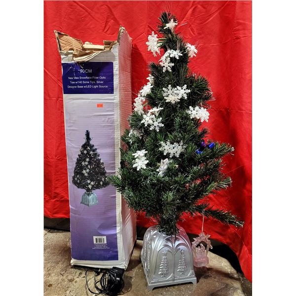 90 Cm. Snowflake Fiber Optic Tree