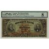 Image 1 : The Molsons Bank,1904 $5 #325556, CH-490-26-02, PMG VG8. The only example graded by PMG. Excessively