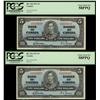 Image 1 : 1937 $5 BC-23b #T/C0325029-30  PCGS AU58PPQ,  Lot of 2 notes,