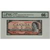 1954 $2 BC-30bA *A/B0005044 PMG UNC66EPQ.  Vibrant colours with great embossing. Excessively rare an