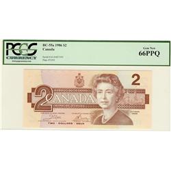 1986 $2 BC-55a #AUJ4427195 PCGS UNC66PPQ