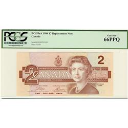 1986 $2 BC-55aA #ARX0703129 PCGS UNC66PPQ