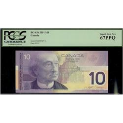 2001 $10 BC-63b FDZ9974714 PCGS UNC67