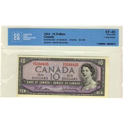 RADAR 1954 $10 BC-40b #RV5346435 CCCS EF45