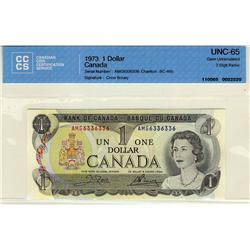 RADAR 1973 $1 BC-46b #AMG6336336 CCCS UNC65
