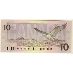 RADAR 1989 $10 BC-57b #BDT1110111 CCCS UNC67