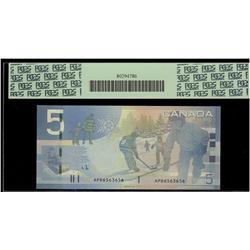 RADAR 2006 $5 BC-67a APB6563656 PCGS AU58