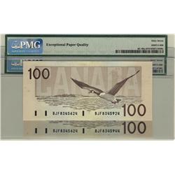 ERROR NOTES, 1988 $100 Mismatch ERROR notes.  BC-60a-i #BJF8345924-BJF8345924 and BJF8345624-BJF8345