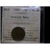 Image 1 : 1940 NFLD 1¢ Doubled Date ICCS VF30