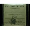 Image 1 : 1908 NFLD 5¢ ICCS AU58