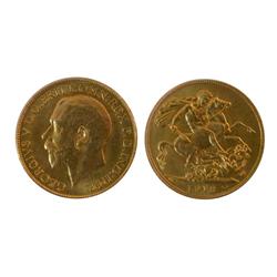 1913c Gold Sov PCGS MS63. Scarce this nice. Fully struck with full original lustre.  Excellent field