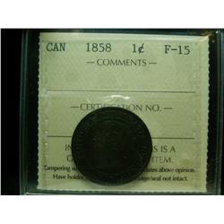 1858 1¢ ICCS F15 