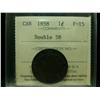 Image 1 : 1858 1¢ ICCS F15 Double 58