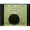 Image 1 : 1858 1¢ ICCS VF30 Scratch