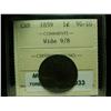 Image 1 : 1859 1¢ Wide 9/8 ICCS VG10