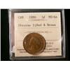 Image 1 : 1886 1¢ Obv 2, ICCS MS64RB.  Well struck and lustrous.
