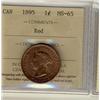 1895 1¢ ICCS MS65RD. 100% red.