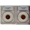 1942 & 1943 1¢ PCGS MS65RB"  Lot of 2 coins.