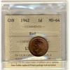 1942 1¢ ICCS MS64 Red