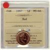 1997 1¢ ICCS MS66 Full Red, A superb GEM example.