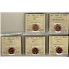 Image 1 : 2003P, 2004, 2005P, 2008, 2009 1¢ ICCS MS66 Red,  Lot of 5 coins,